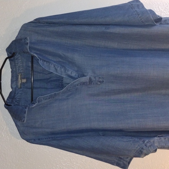 Chelsea & Theodore Midi Chambre 3/4 Sleeves Dress 100% Tencel 1X - Picture 2 of 6